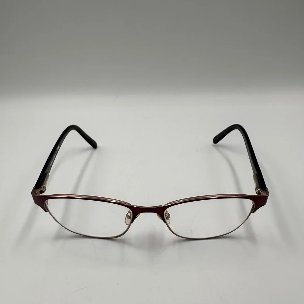 Tory Burch TY1015 346 Burgundy‎ Semi Rimless Eyeglasses Frames 51-16-135 Logo